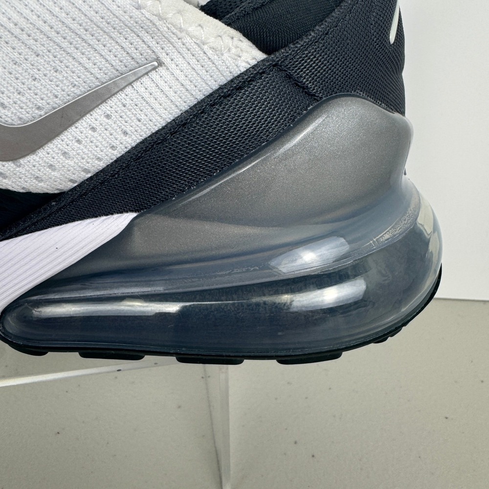 Nike Air Max 270 White Black Silver Running Shoes DQ7652-100 Women Size 8 NEW - Picture 11 of 16
